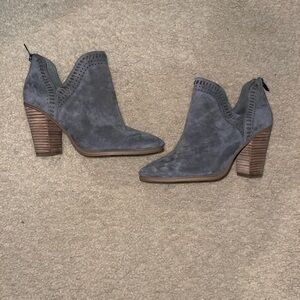 Gray Suede Ankle Boots